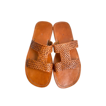 Sandales Tressées en Cuir...