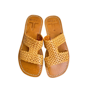 Sandales Tressées en Cuir...