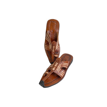 Sandale en Cuir Véritable – Une Pièce Unique et Exceptionnelle, Alliant Artisanat et Élégance