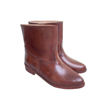 Bottes Hommes en Cuir Véritable - Fabrication Artisanale Marocaine Haut de Gamme