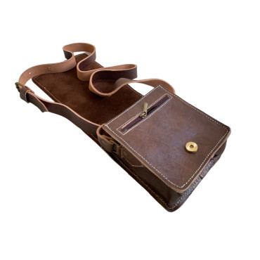 Sac à Bandoulière Compact en Cuir Véritable - Élégance et Praticité