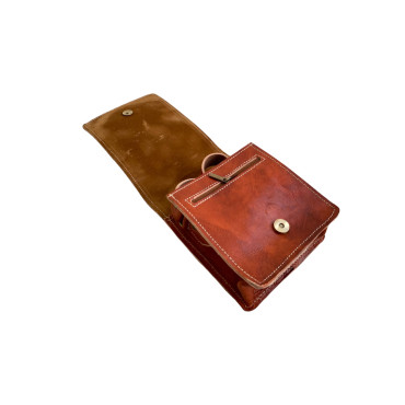 Lot de 2 Sacs à Bandoulière en Cuir Véritable - Fait Main