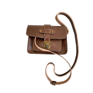 Sac à Bandoulière en Cuir Véritable - Artisanat Fait Main