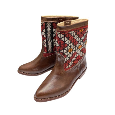 Bottes en cuir et kilim – Chaussures en cuir haut de gamme