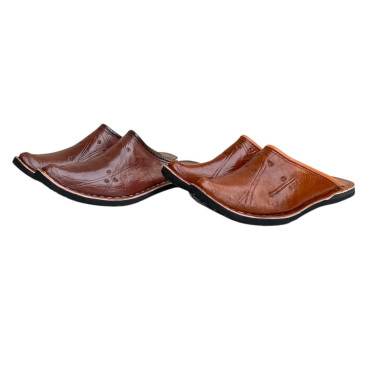 Pack Duo Babouches Berbères Marron & Cognac