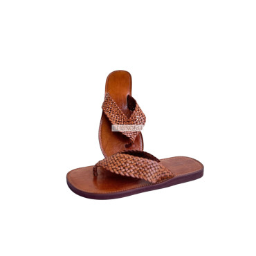 Tongs homme en cuir...